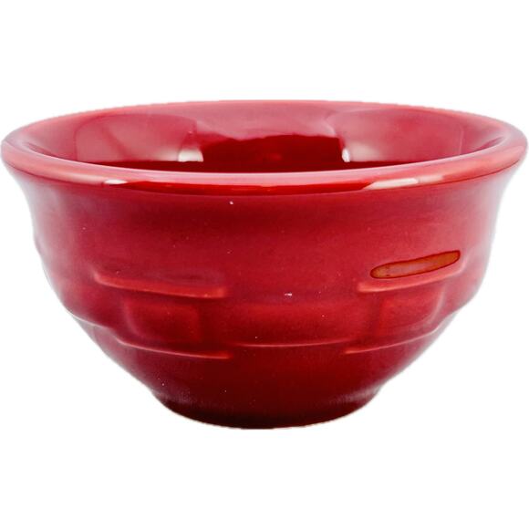 Longaberger Pottery Paprika Dessert Bowl Woven Traditions - Picture 4 of 8